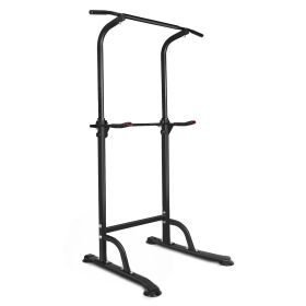 Power Tower Workout Dip Station Pull Up Bar, Height Adjustable Multi-Function Dip Stand for Home Gym Strength Training Fitness Equipment