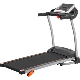 Easy Folding Treadmill for Home Use; 1.5HP Electric Running; Jogging & Walking Machine with Device Holder & Pulse Sensor; 3-Level Incline Adjustable C