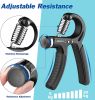 Hand Grip Exerciser Strengthener,Grip Strength Trainer, with Adjustable Resistance 11-132 Lbs (5-60kg), Forearm Strengthener