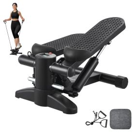 Stair Stepper for Exercise at Home Hydraulic Mini Stepper with Resistance Band