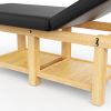 80 Inches Wide Six legs - Quality Leather Beauty Spa Furniture Massage Table Bed Wooden Facial Bed Wooden Beauty Bed - Black