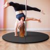 Soozier Pole Dance Mat, 2"T x 5'W Folding Pole Dance Mat for Home, Lightweight and Foldable, Black