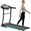 Folding Treadmill Electric Running Machine 2.5HP Motor 300LBS Weight Capacity Walking Jogging Machine with 3 Level Incline 12 Preset Programs for Home