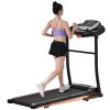 Folding Treadmill Electric Running Machine 2.5HP Motor 300LBS Weight Capacity Walking Jogging Machine with 3 Level Incline 12 Preset Programs for Home