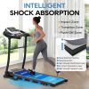 Folding Treadmill Electric Running Machine 2.5HP Motor 300LBS Weight Capacity Walking Jogging Machine with 3 Level Incline 12 Preset Programs for Home