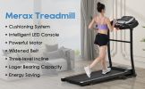 Folding Treadmill Electric Running Machine 2.5HP Motor 300LBS Weight Capacity Walking Jogging Machine with 3 Level Incline 12 Preset Programs for Home