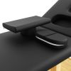 80 Inches Wide Six legs - Quality Leather Beauty Spa Furniture Massage Table Bed Wooden Facial Bed Wooden Beauty Bed - Black