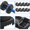 Adjustable Dumbbell - 55lb Single Dumbbell with Anti-Slip Handle, Fast Adjust Weight by Turning Handle with Tray