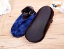 Mens Non Slip Slipper Socks Multicolor Comfy Soft Indoor Floor Booties, 4 Pairs