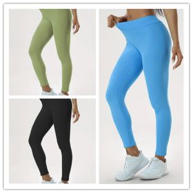 Women's Yoga Pants High Waist Lift High Elastic Tight Fitness Trousers (Option: Set1-L)