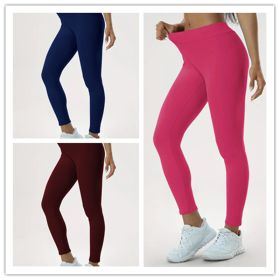 Women's Yoga Pants High Waist Lift High Elastic Tight Fitness Trousers (Option: Set2-L)