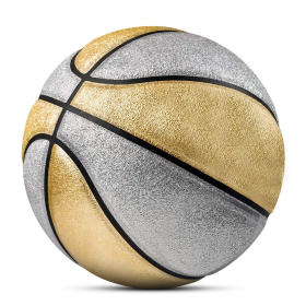 Glitter Ball Basketball (Color: Gold/Silver, size: 5)