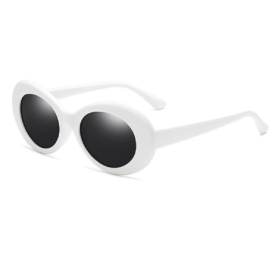 Sunglasses Retro Oval Goggle,vintage Clout Sunglasses Unisex Retro Oval Clout Goggles Sunglasses (Color: White)