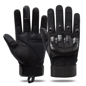 Unisex Airsoft Sports Gloves with Touchscreen Fingertip Capability (Color: Black, size: XL)